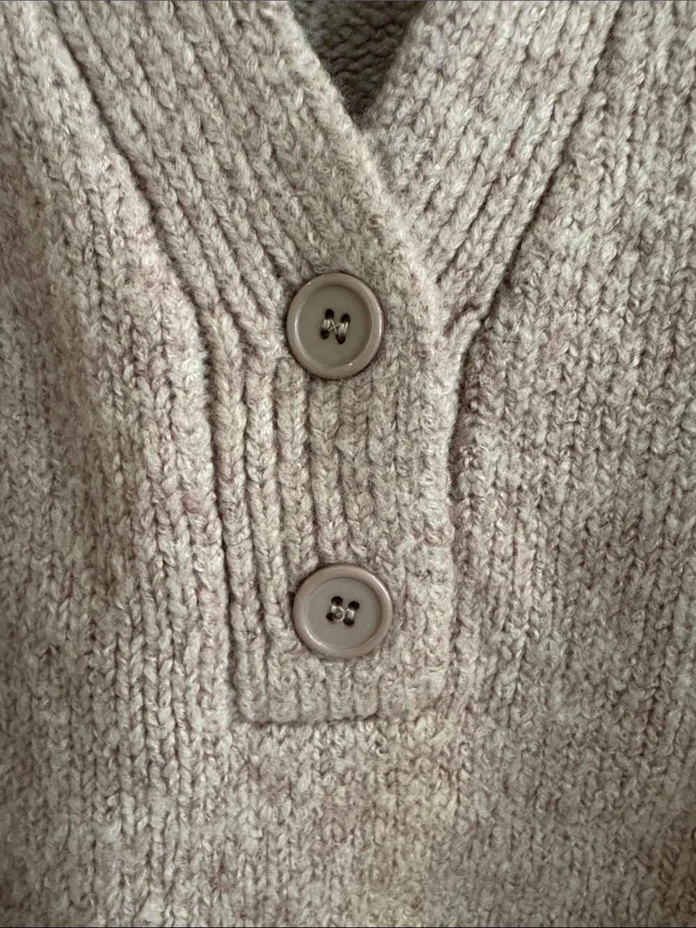 Petal & Pup Dusty Rose Collared V-Neck Sweater